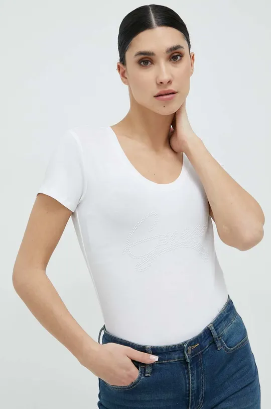 bijela Majica kratkih rukava Guess Ženski