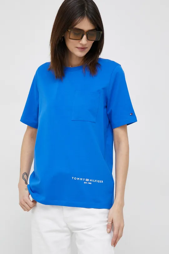 μπλε Μπλουζάκι Tommy Hilfiger Γυναικεία