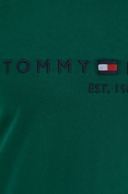 ciemny zielony Tommy Hilfiger t-shirt bawełniany