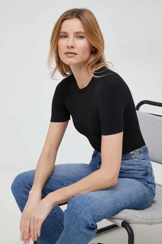črna Kratka majica Calvin Klein Ženski