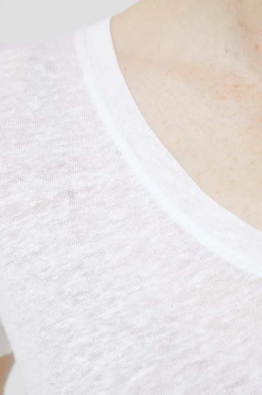 Lanena majica kratkih rukava Calvin Klein Ženski