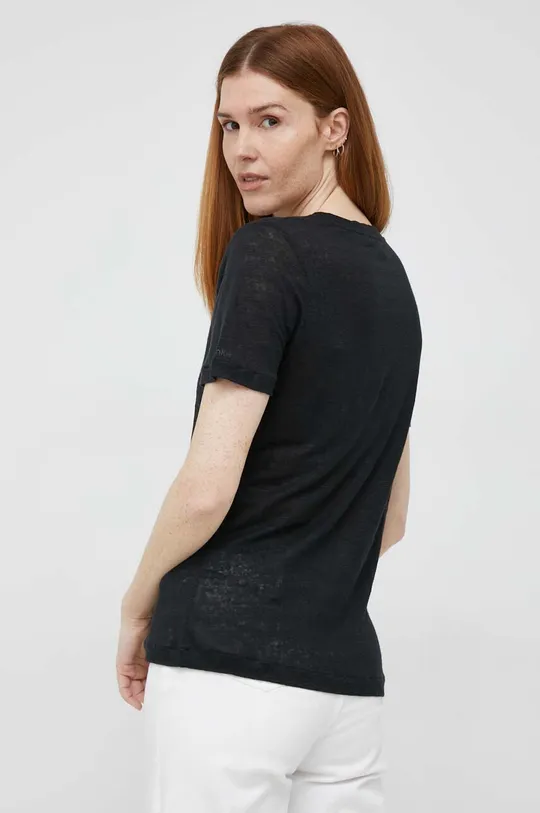 Ľanové tričko Calvin Klein  100 % Ľan