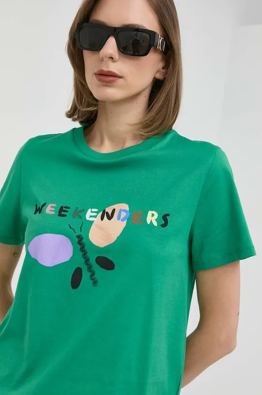 πράσινο Βαμβακερό μπλουζάκι Weekend Max Mara