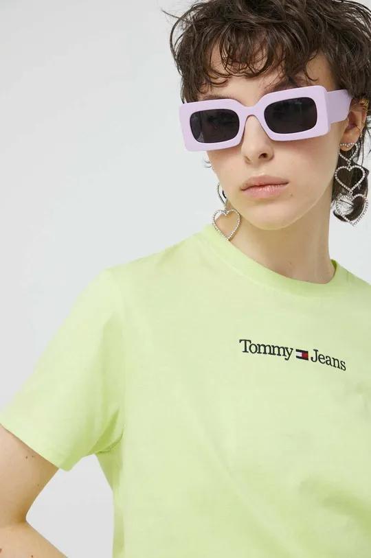 žuto-zelena Pamučna majica Tommy Jeans