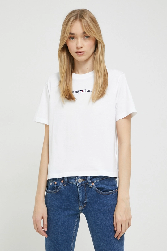 Tommy Jeans t-shirt bawełniany biały