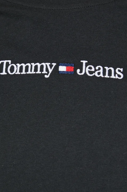 čierna Bavlnené tričko Tommy Jeans