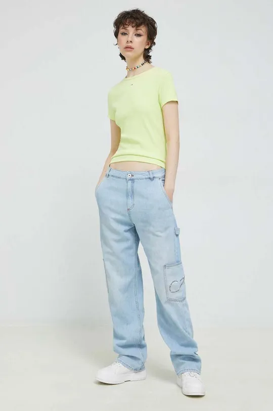 Μπλουζάκι Tommy Jeans πράσινο