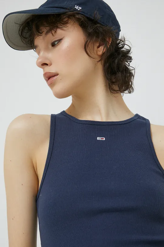 tmavomodrá Top Tommy Jeans