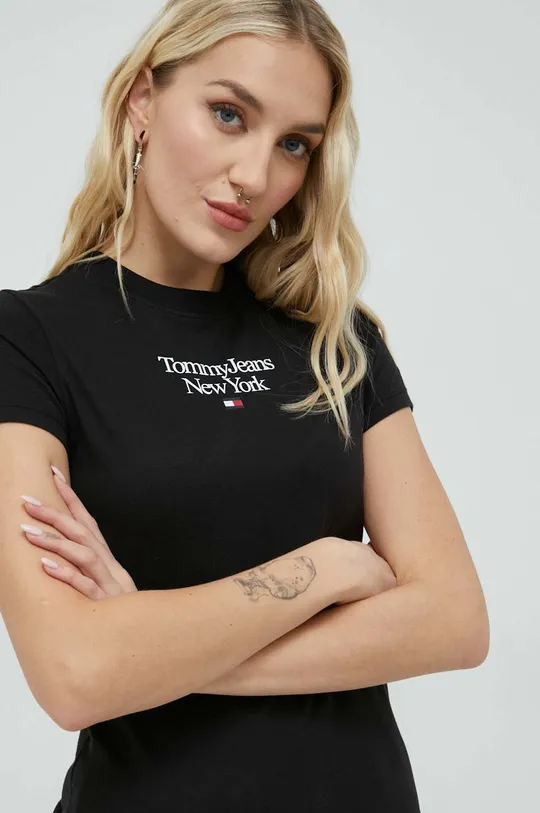 μαύρο μπλουζάκι Tommy Jeans Γυναικεία