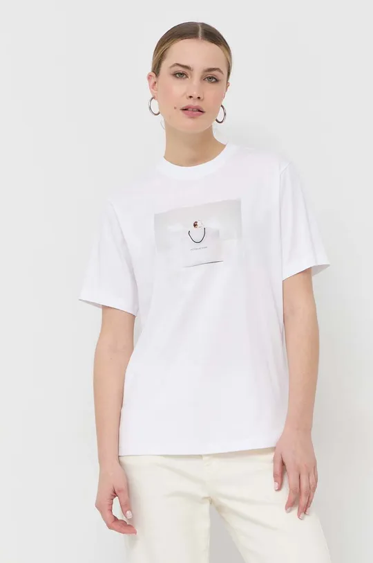 Βαμβακερό μπλουζάκι Victoria Beckham  Κύριο υλικό: 100% Βαμβάκι Φινίρισμα: 95% Βαμβάκι, 5% Σπαντέξ