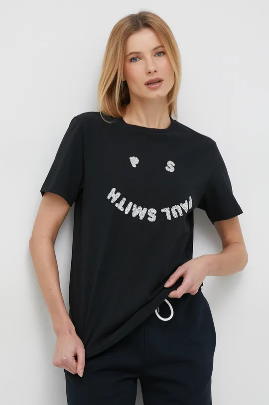 чорний Бавовняна футболка PS Paul Smith Жіночий
