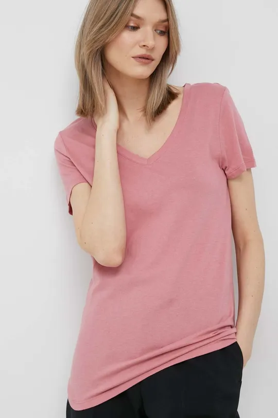 różowy GAP t-shirt Damski