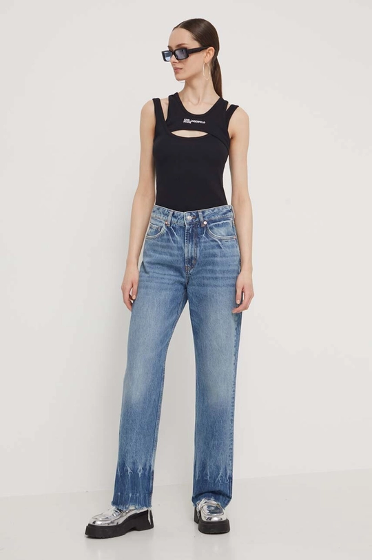 Karl Lagerfeld Jeans top fekete