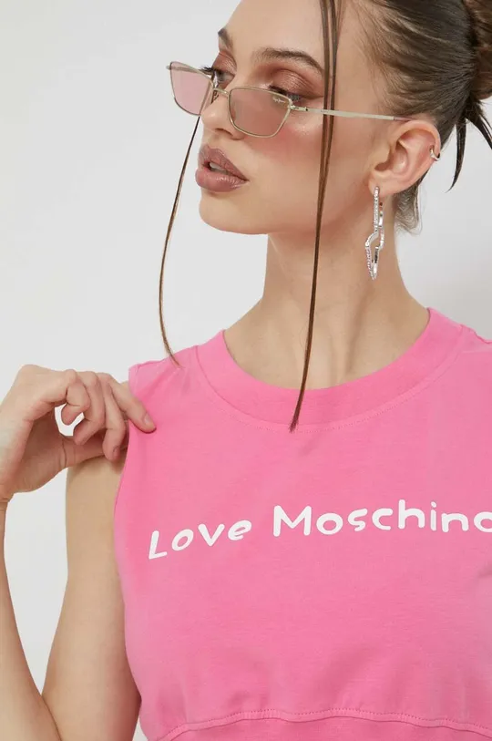 różowy Love Moschino top