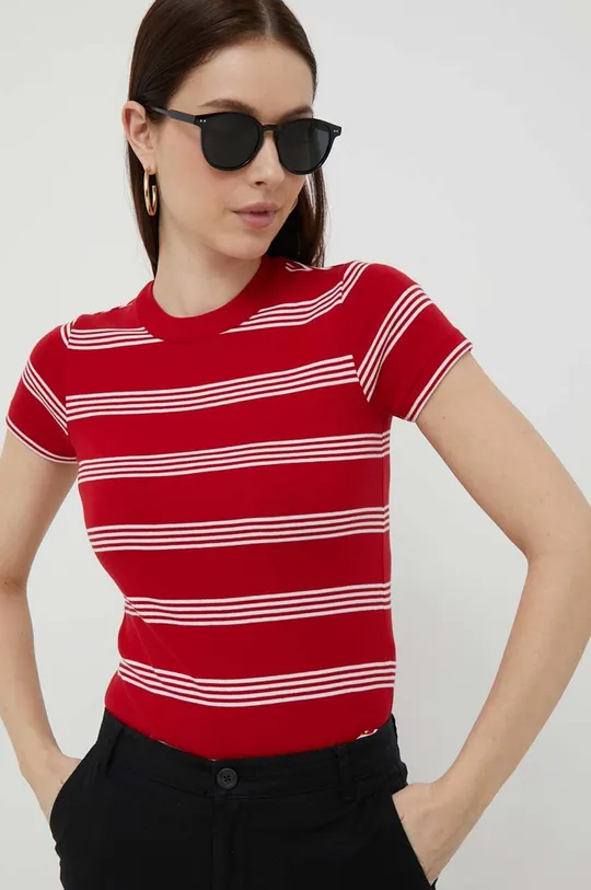czerwony Polo Ralph Lauren t-shirt bawełniany Damski