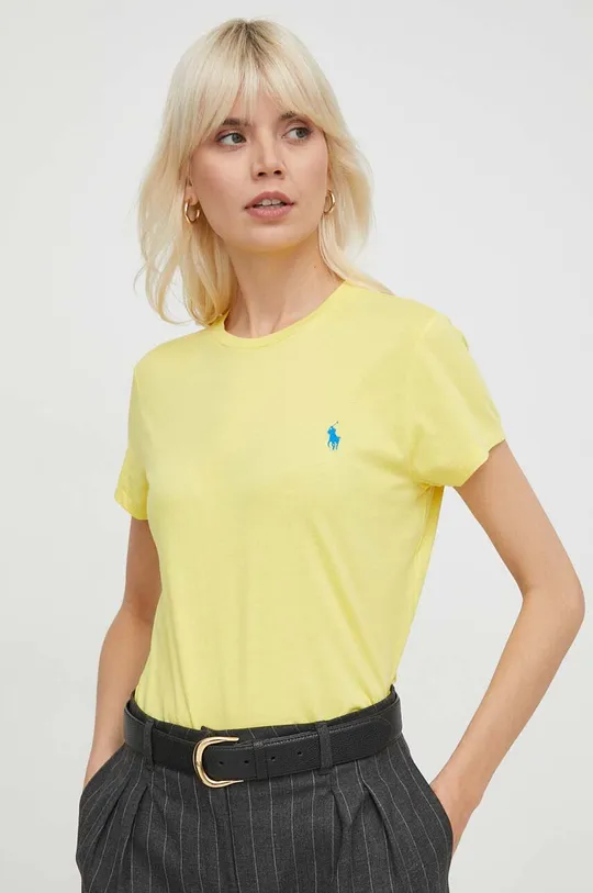 жёлтый Хлопковая футболка Polo Ralph Lauren