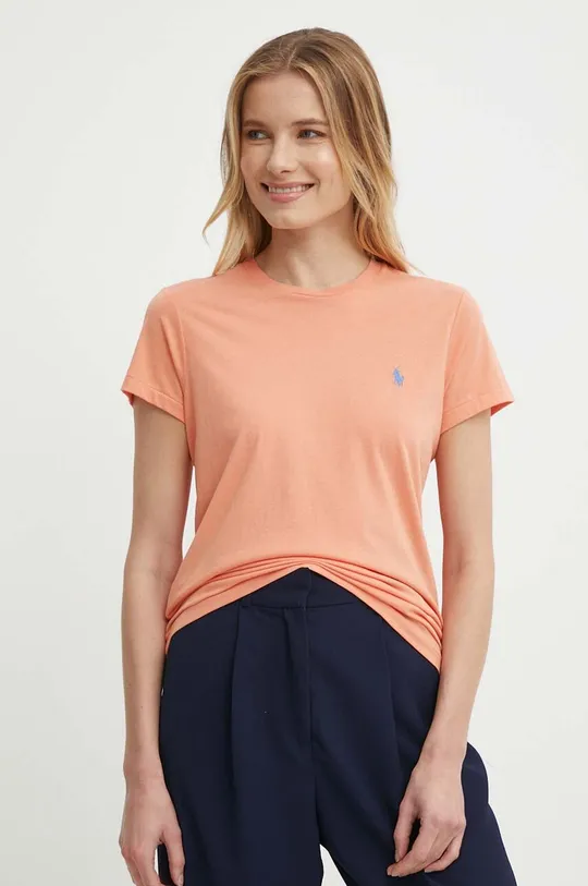 Bavlnené tričko Polo Ralph Lauren oranžová