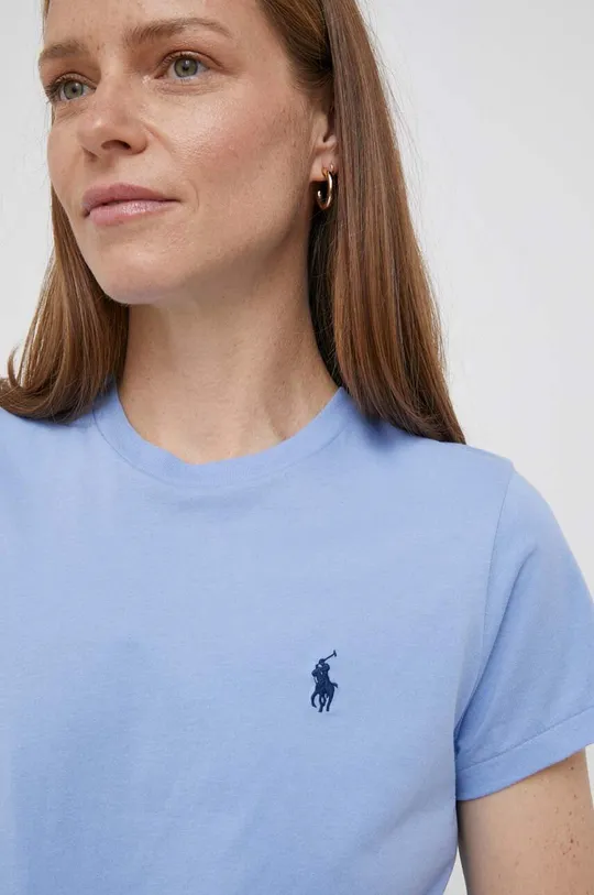 μπλε Βαμβακερό μπλουζάκι Polo Ralph Lauren Γυναικεία