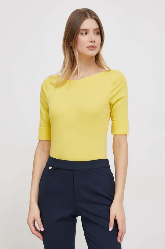 žltá Tričko Lauren Ralph Lauren