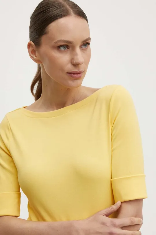 żółty Lauren Ralph Lauren t-shirt