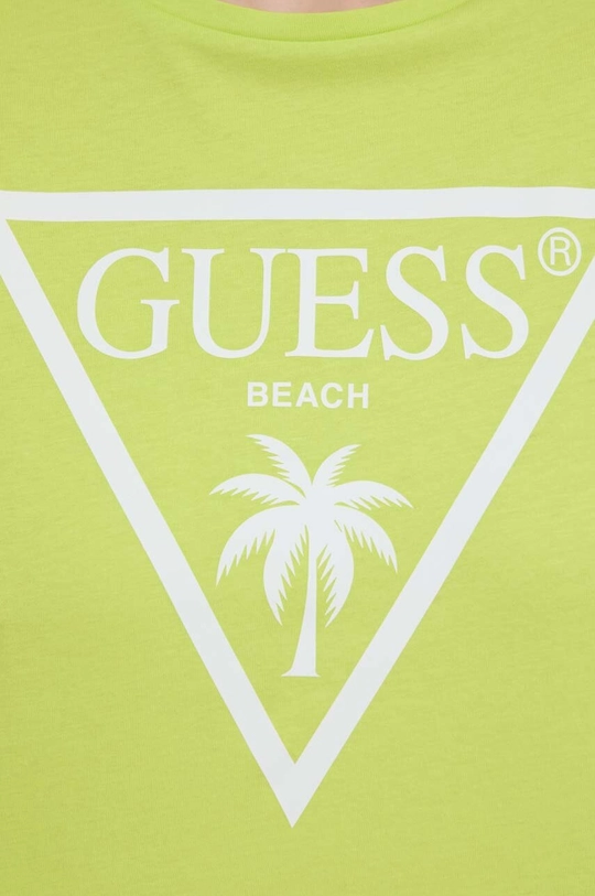 πράσινο Βαμβακερό μπλουζάκι Guess