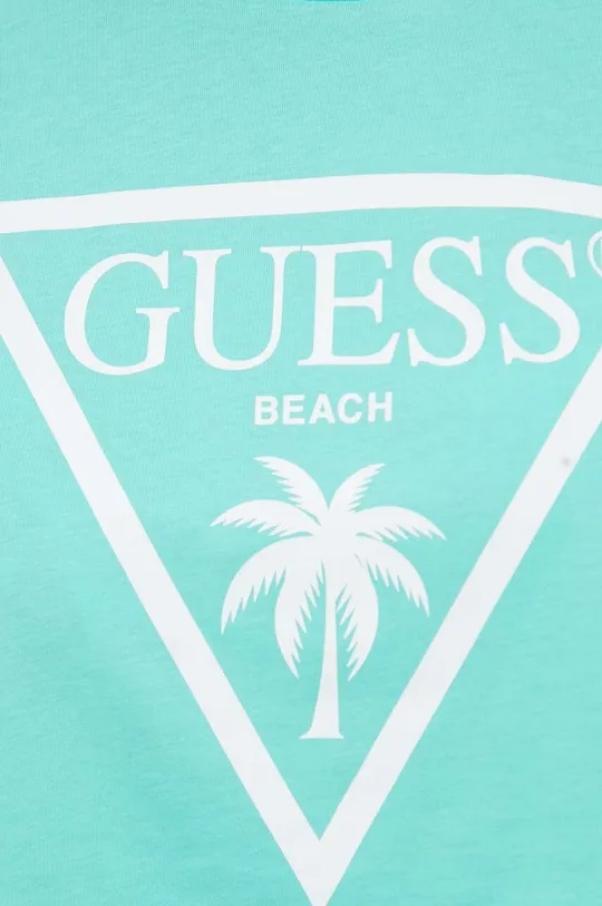 πράσινο Βαμβακερό μπλουζάκι Guess