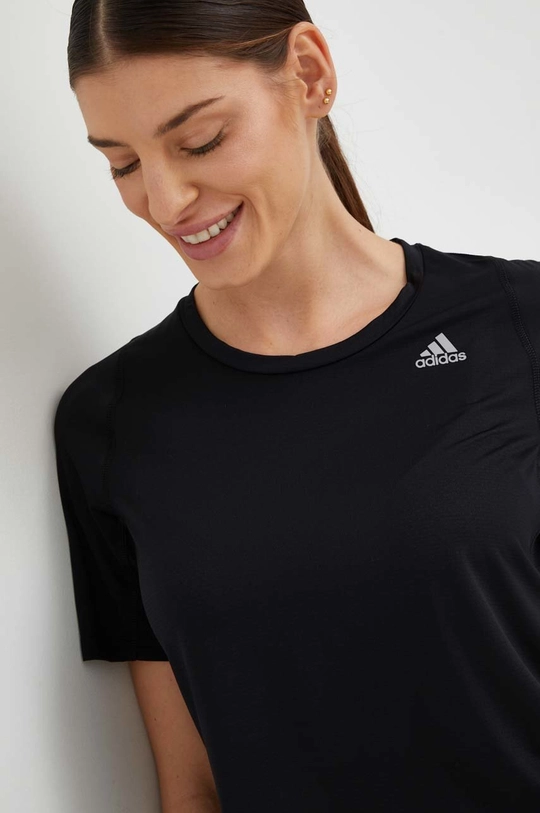 czarny adidas Performance t-shirt do biegania Fast