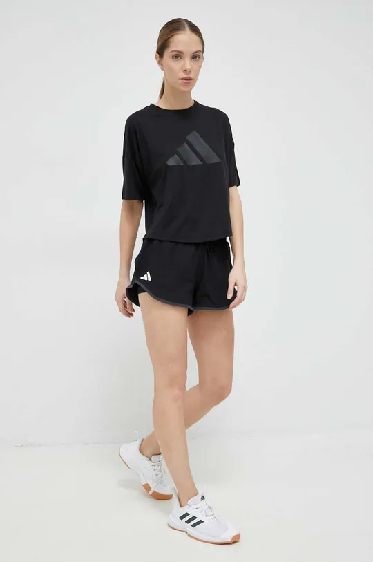 adidas Performance t-shirt treningowy Train Icons czarny