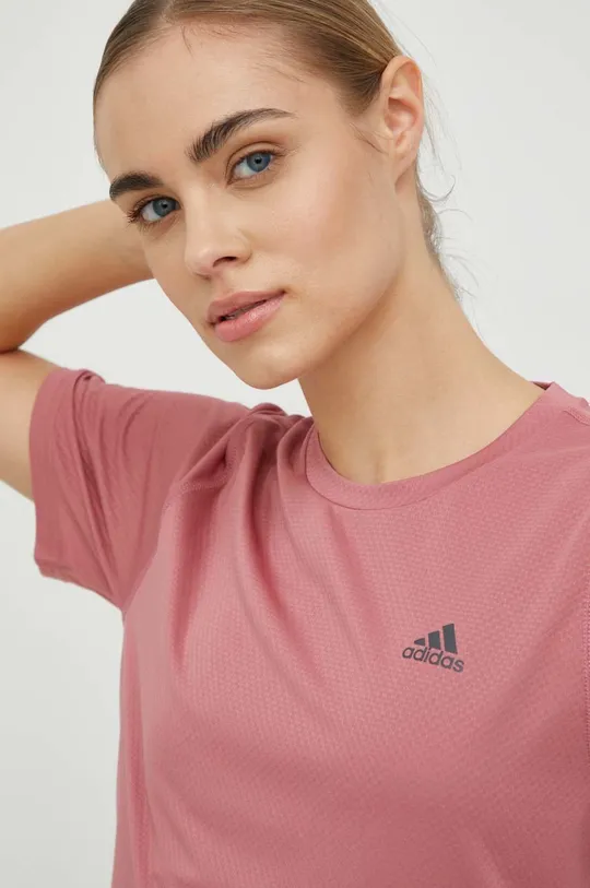 różowy adidas Performance t-shirt do biegania Run Icons