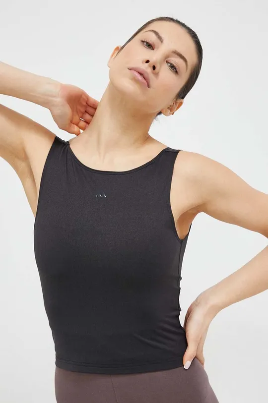 чёрный Топ для йоги adidas Performance Yoga Studio Женский