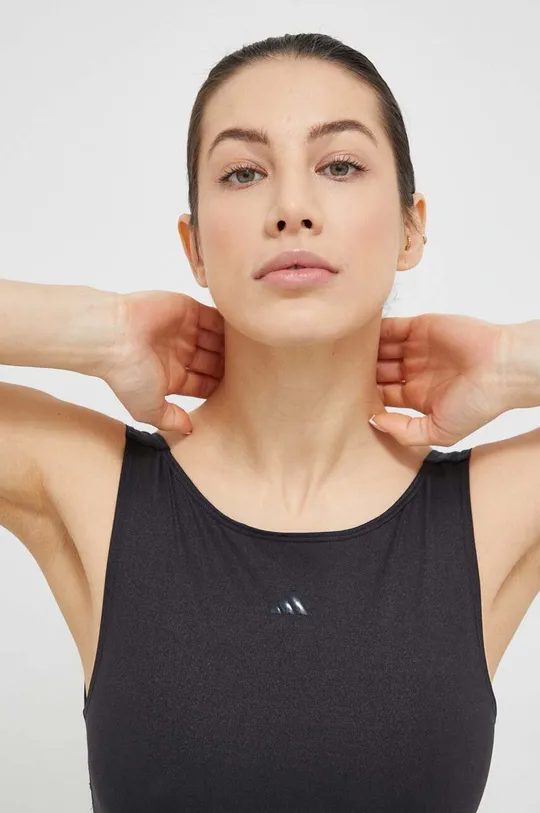 чёрный Топ для йоги adidas Performance Yoga Studio
