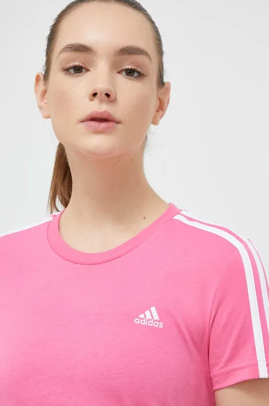 roza Pamučna majica adidas Ženski