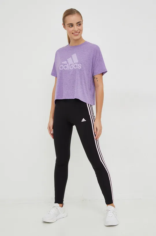 Tričko adidas fialová