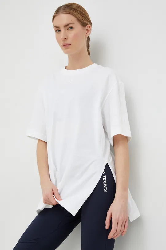 білий Бавовняна футболка adidas Жіночий
