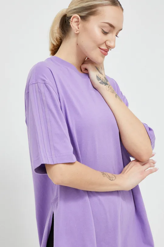 фіолетовий Бавовняна футболка adidas Жіночий