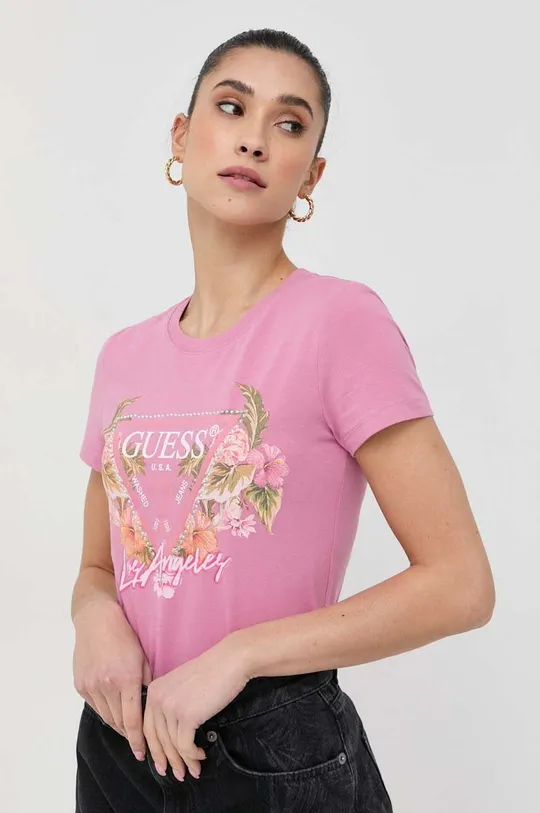 rózsaszín Guess t-shirt