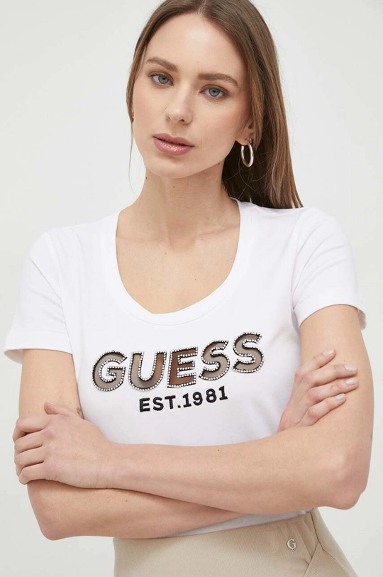 белый Футболка Guess