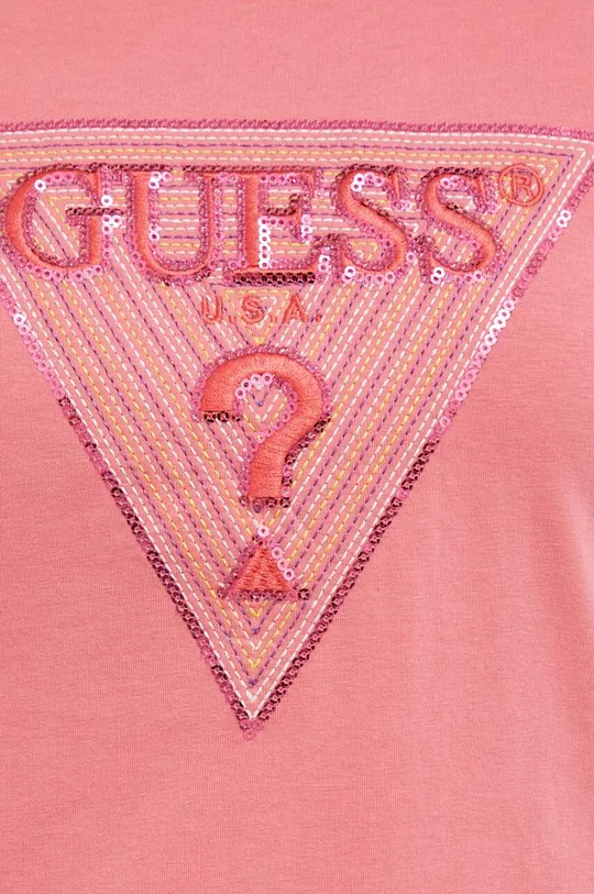 ροζ Μπλουζάκι Guess