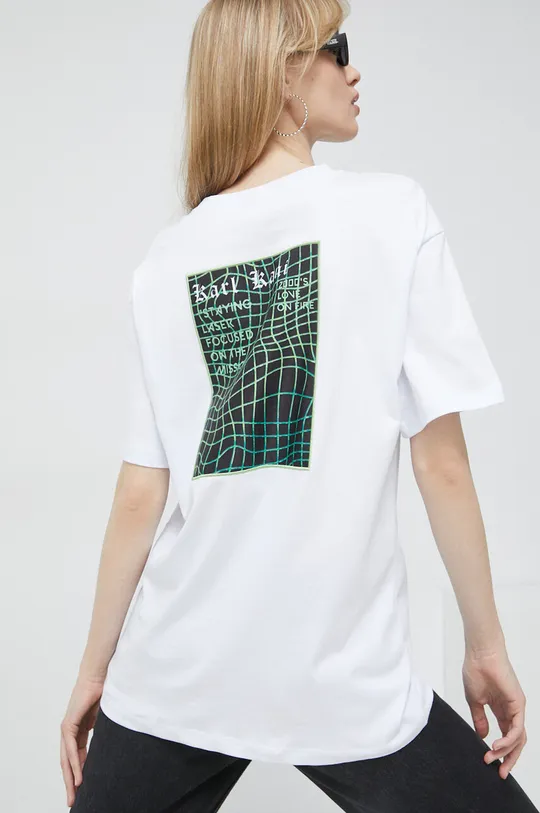 λευκό Βαμβακερό μπλουζάκι Karl Kani Γυναικεία