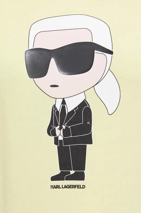 rumena Bombažna kratka majica Karl Lagerfeld