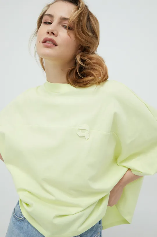 πράσινο Βαμβακερό μπλουζάκι Karl Lagerfeld Γυναικεία