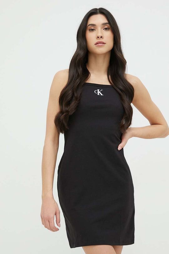 černá Bavlněné šaty Calvin Klein Dámský
