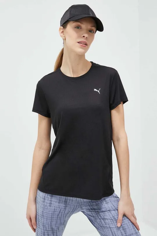 μαύρο Μπλουζάκι για τρέξιμο Puma Favourite Γυναικεία