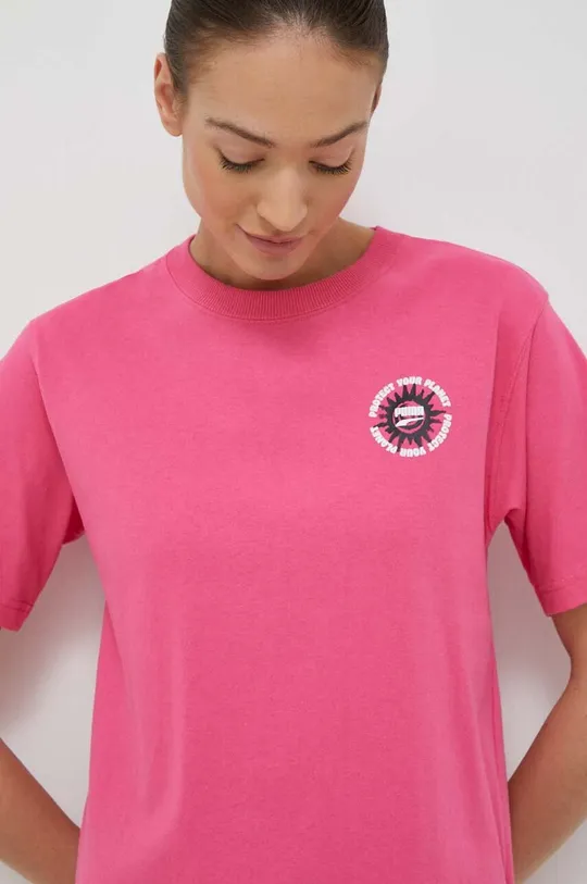 рожевий Бавовняна футболка Puma
