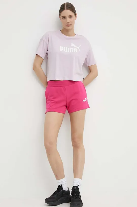 Kratka majica Puma vijolična