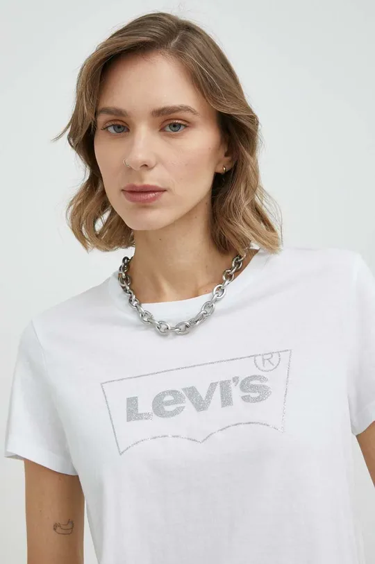 fehér Levi's pamut póló