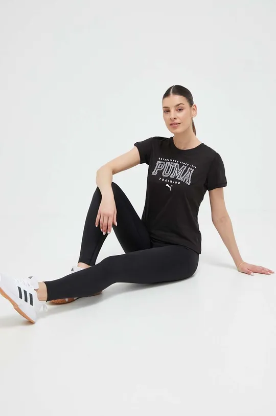 Tréningové tričko Puma Graphic Tee Fit čierna
