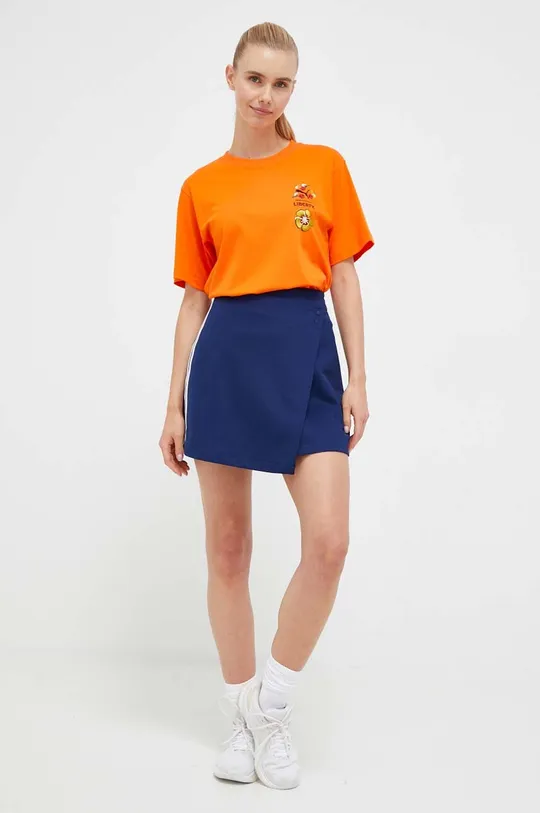 Βαμβακερό μπλουζάκι Puma X LIBERTY πορτοκαλί