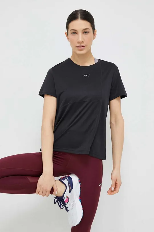 μαύρο Μπλουζάκι για τρέξιμο Reebok Γυναικεία