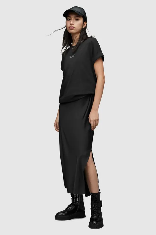 μαύρο Βαμβακερό μπλουζάκι AllSaints Γυναικεία
